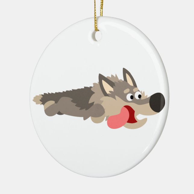 Süße Fleet Cartoon Wolf Ornament (Links)