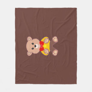 Süße Fliege Teddybär Fleecedecke