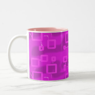 Süße Fliege Teddybär Rosa Geometrisch Zweifarbige Tasse