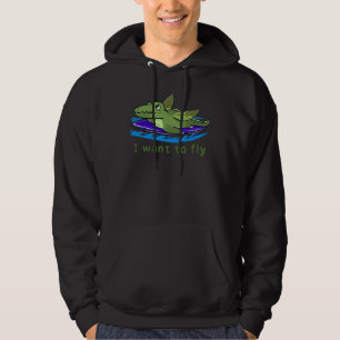 Süße fliegende Krokodil-Fantasie-Illustration Soft Hoodie