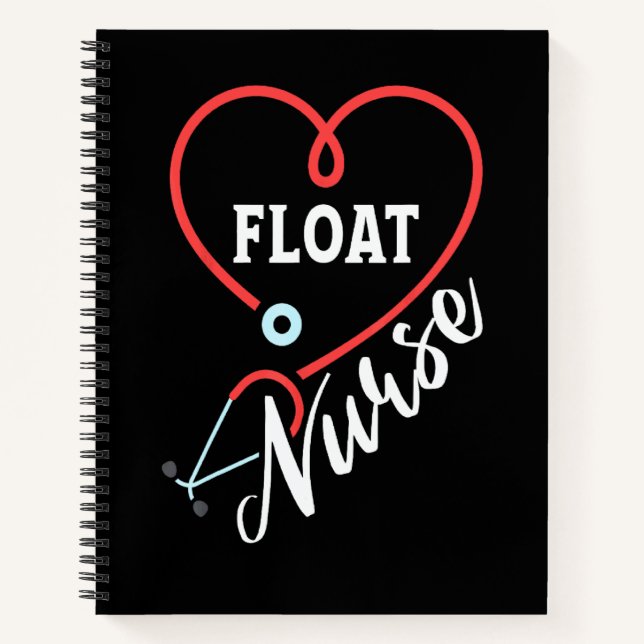 Süße Float-Krankenschwester Herz Notizbuch (Vorderseite)