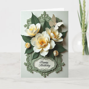 Süße florale Filigran-Grußkarte Karte
