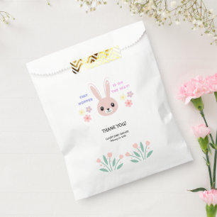 Süße florale kleine Hopper-Häschen-Baby-Party Geschenktütchen