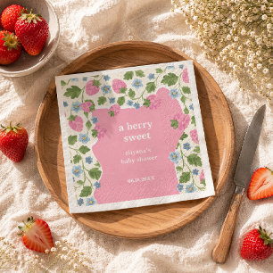 Süße Florale Pinke Beeren Süße Conquette Serviette