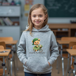 Süße Florale Teddy Fahrradfahrt Hoodie