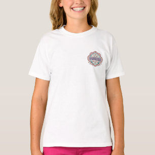 Süße Florale Tochter-Abzeichen Kinder T-Shirt