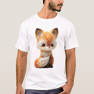 Süße Fluffige Orange Baby Fuchs Männer T-Shirt