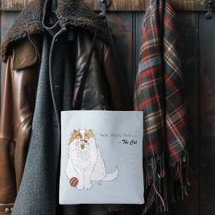Süße Fluffige Perserkatze Lustiges Miauen Blau Tasche