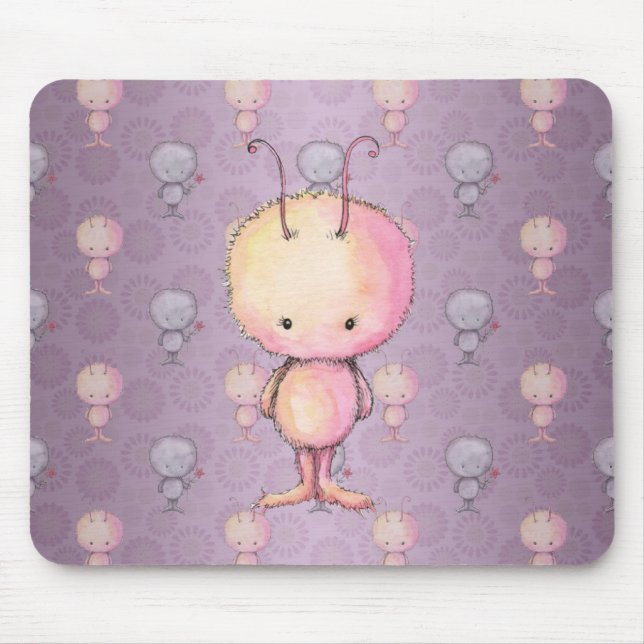 Süße Fluffige Unscharfe Monster Mousepad (Vorne)