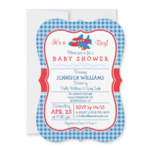 Süße Flugzeug-Baby-Shower-Einladung