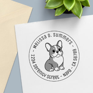 Süße Französische Bulldogge Benutzerdefinierte Run Permastempel