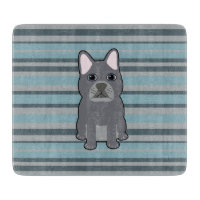 Süße Französische Bulldogge Blaue Streifen
