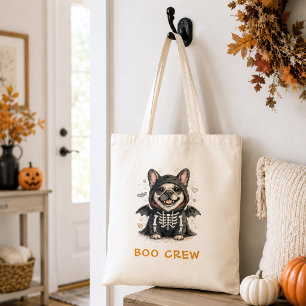 Süße französische Bulldogge Halloween Skelett Boo Tragetasche