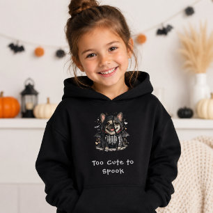Süße Französische Bulldogge Halloween-Skelett Hoodie
