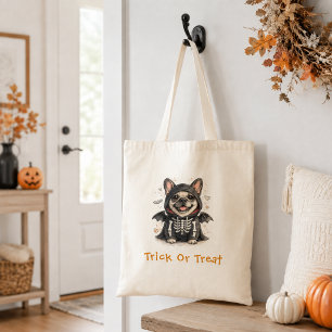 Süße Französische Bulldogge Halloween Skelett Süßi Tragetasche