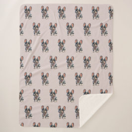 Süße Französische Bulldogge Sherpadecke