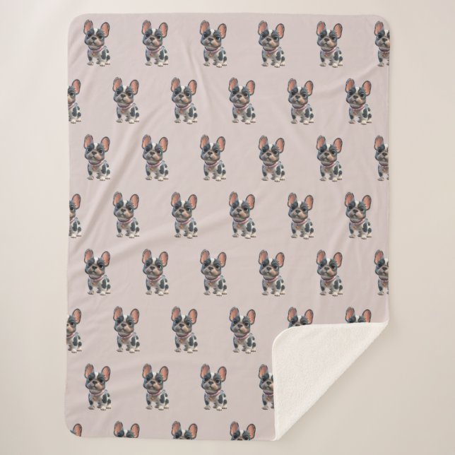 Süße Französische Bulldogge Sherpadecke (Vorderseite)
