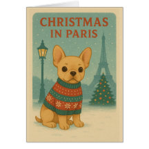 Süße Französische Bulldogge Weihnachten in Paris g