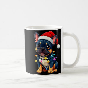 Süße Französische Bulldogge Weihnachten Santa Haus Kaffeetasse