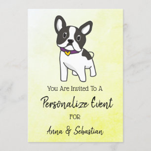*~* Süße französische Französische Bulldogge Veran Einladung