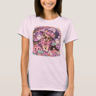 Süße französische Hexe Halloween T-Shirt
