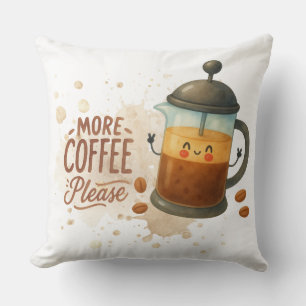 Süße Französische Presskaffee-Wurfkissen - Mehr Ka Kissen