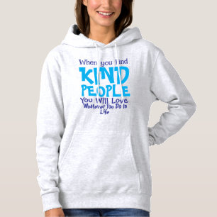Süße FREUNDLICHKEIT Typografie Blau Personalisiere Hoodie