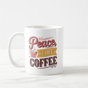 Süße Frieden Liebe Kaffee Wortkunst Kaffeetasse