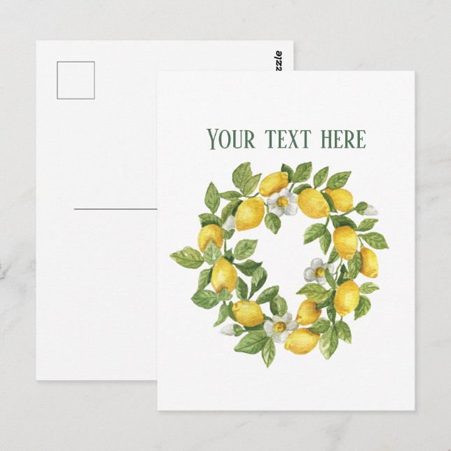 Süße frische Zitrone anpassbar  Postkarte (Vorne/Hinten)