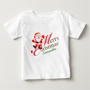 Süße Frohe Weihnachten Signatur Name Santa Baby T-shirt