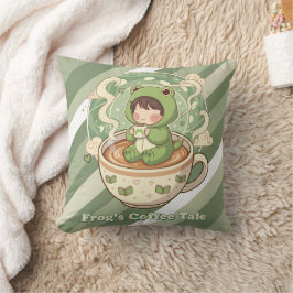 Süße Frosch-Coffee-Tale-Design Kissen