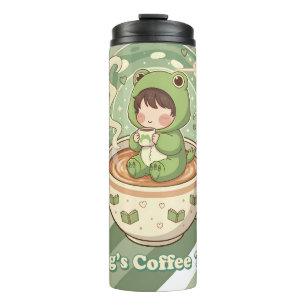Süße Frosch-Coffee-Tale-Design Thermosbecher