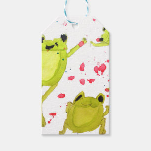 Süße Frosch-Illustration Geschenkanhänger