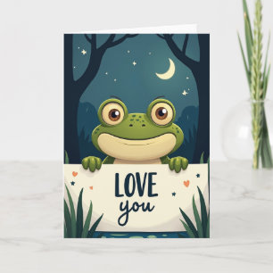 Süße Frosch-Liebeskarte Karte