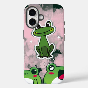 Süße Frösche – Kawaii Grüner Frosch Handyhülle iPhone 16 Hülle