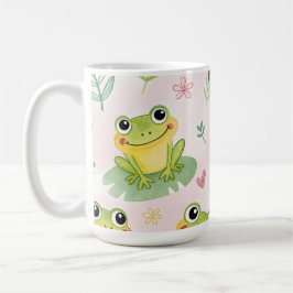 Süße Frösche Muster Kaffeetasse