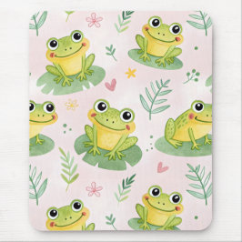 Süße Frösche Muster Mousepad