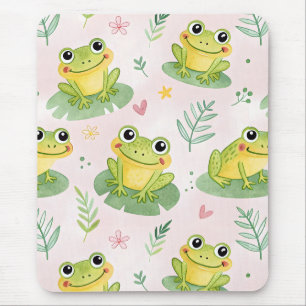Süße Frösche Muster Mousepad