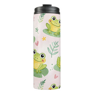 Süße Frösche Muster Thermosbecher