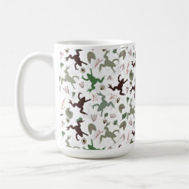 Süße Frösche Natur Blumenmuster Kaffeetasse