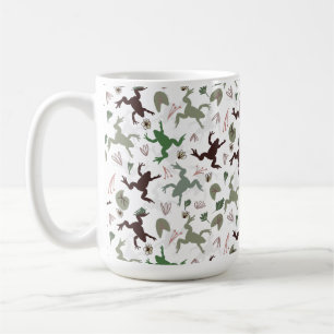 Süße Frösche Natur Blumenmuster Kaffeetasse