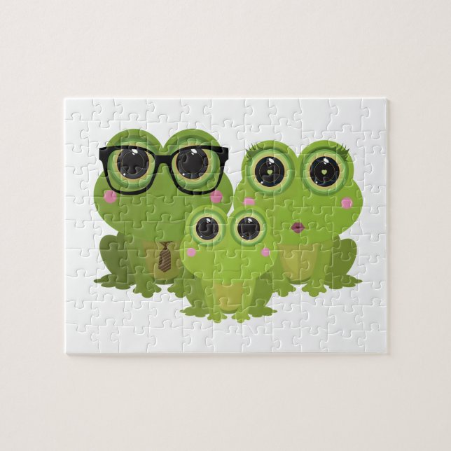 Süße Froschfamilie (Horizontal)