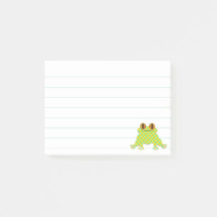 Süße Froschkartons 3 x 4 liniert kundenspezifisch Post-it Klebezettel