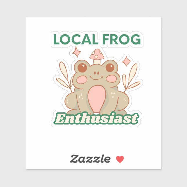 Süße Froschkunst  Aufkleber (Blatt)