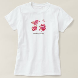 Süße Frucht-Ästhetik Granatapfel rosa T-Shirt