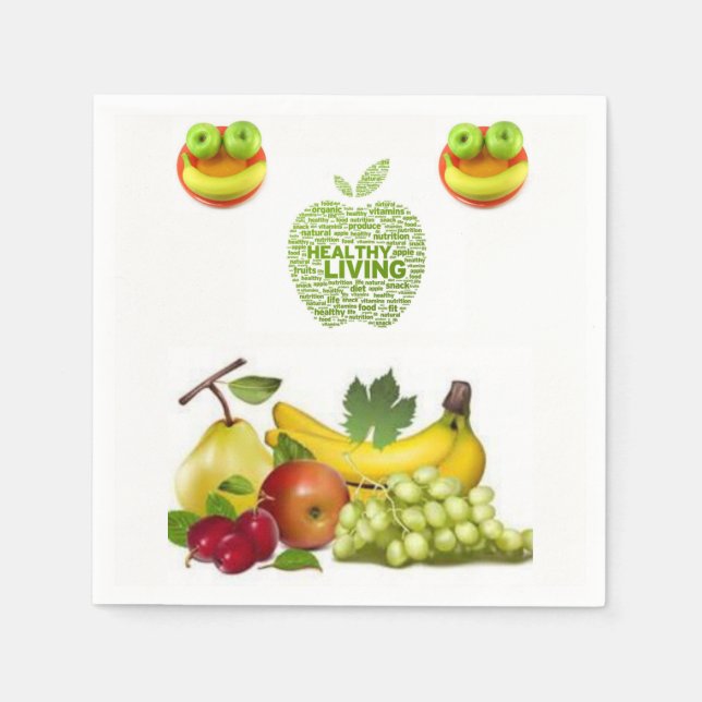 Süße Fruchtschale Papier Servietten (Vorderseite)