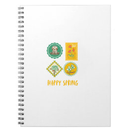 Süße Frühling-Stempel-Faultier Notizblock