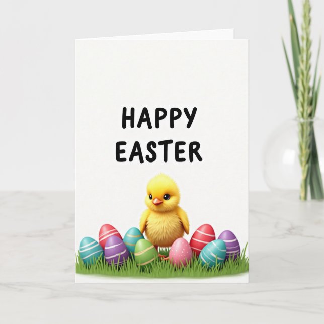 Süße Frühlingsküken Saison Karte (Vorderseite)