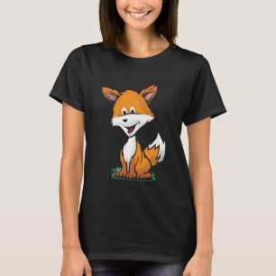 Süße Fuchs Cartoon Anbetungswürdige Waldtiere Illu T-Shirt