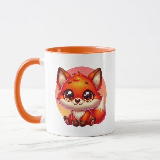 Süße Fuchs-Fans fügen Monogramm hinzu Tasse (Links)